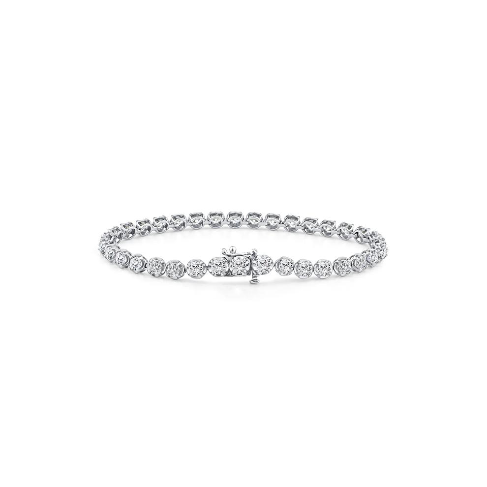 Lab Grown Diamond Line Bracelet in 10K White Gold (7 ct. tw.) – Image 2 of 2