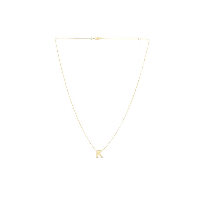 &quot;K&quot; Initial Necklace in 14K Yellow Gold – Image 1 of 3