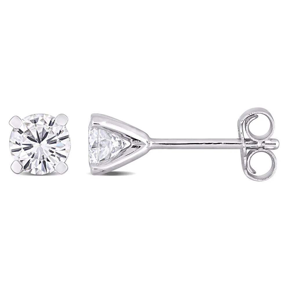 Moissanite Martini Stud Earrings in Sterling Silver (1 ct. dew) – Image 1 of 4
