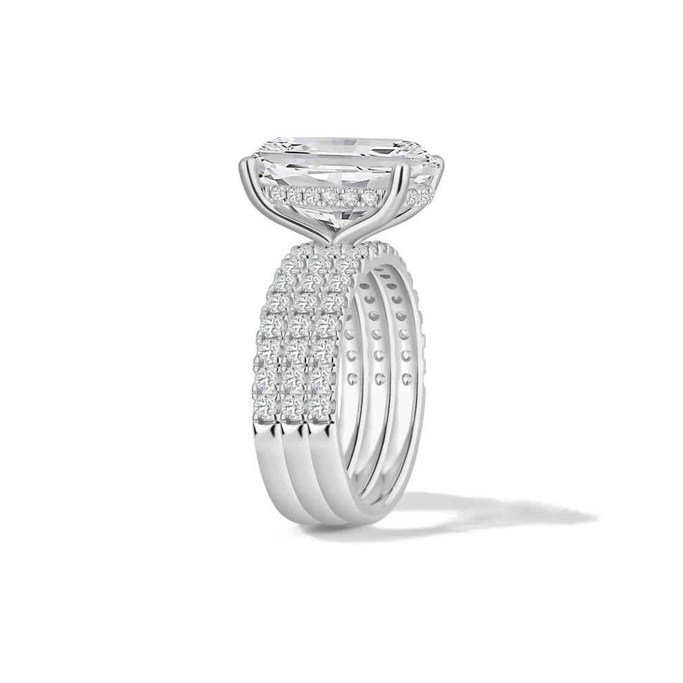 Lab Grown Diamond Oval Engagement Ring Set in 14K White Gold (7 5/8 ct. tw.) – Image 3 of 4