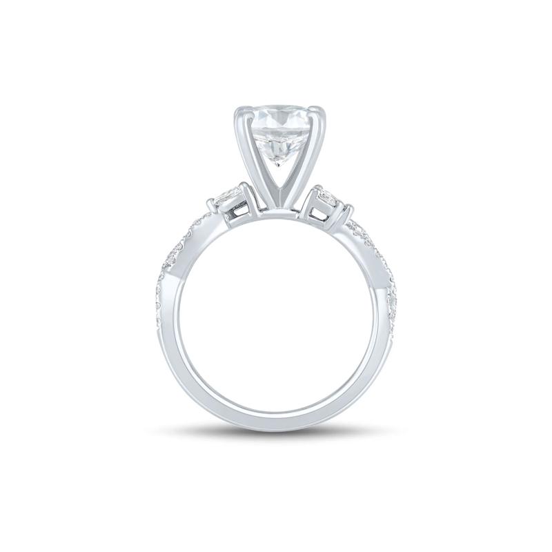 Lab Grown Diamond Marquise and Round Semi-Mount in 14K White Gold &#40;3/8 ct. tw.&#41; &#40;Setting Only&#41; – Image 6 of 6