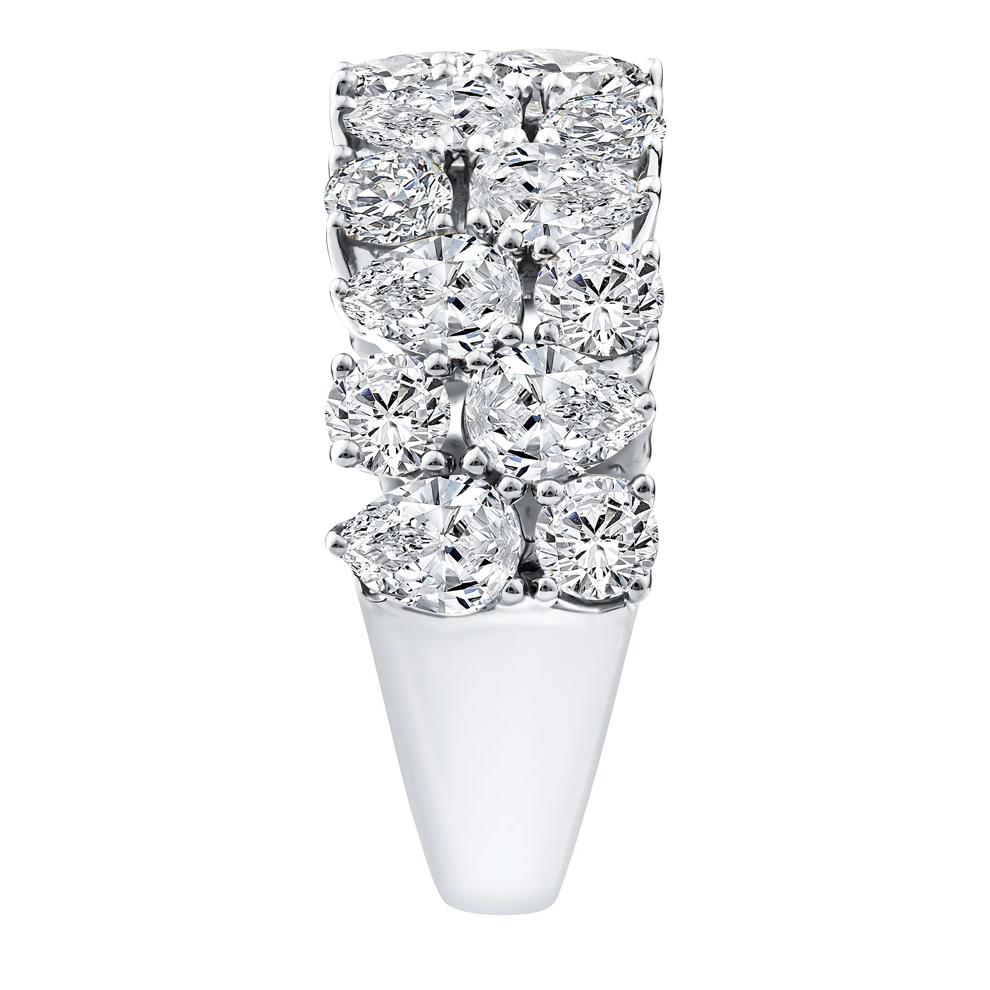 Lab Grown Diamond Pear Wide Anniversary Band in 10K White Gold (3 ct. tw.) – Image 3 of 3
