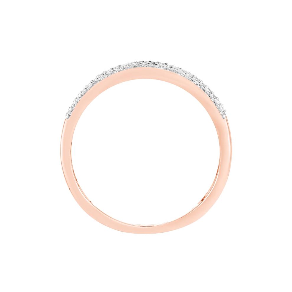 Multi-Row Diamond Wedding Band in 10K Rose Gold (1/4 ct. tw.)  – Image 2 of 3