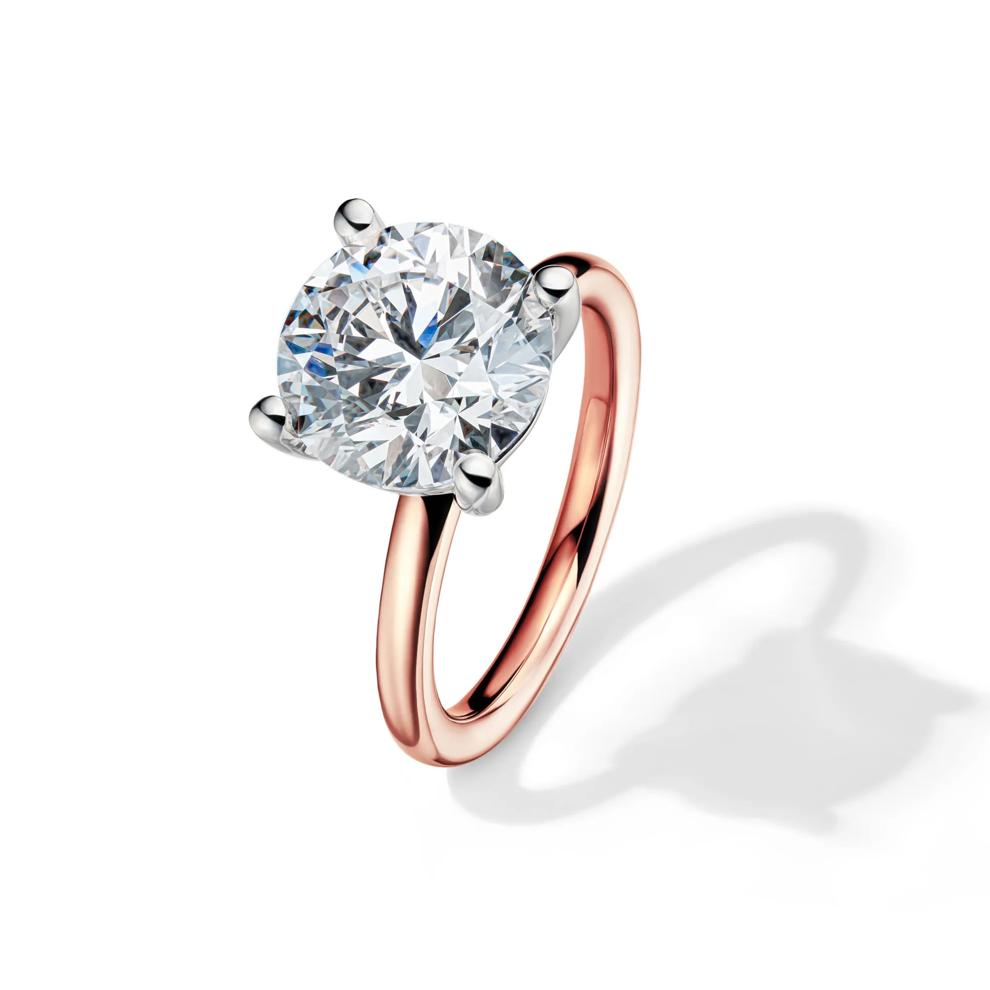 Lab Grown Diamond Round Solitaire Engagement Ring in 14K Rose Gold (5 ct.) – Image 4 of 4