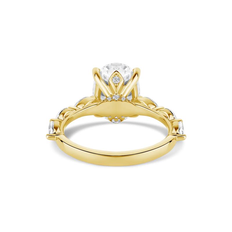 Lab Grown Oval Diamond Engagement Ring in 14K Yellow Gold &#40;3 3/4 ct. tw.&#41; – Image 4 of 4