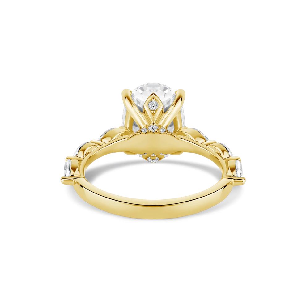 Lab Grown Oval Diamond Engagement Ring in 14K Yellow Gold (3 3/4 ct. tw.) – Image 4 of 4