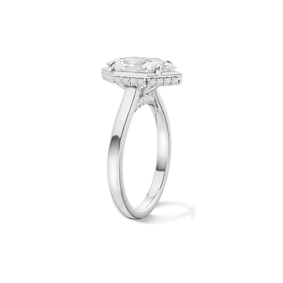 Tess Lab Grown Diamond Dutch Marquise Center Engagement Ring in 14K White Gold (3 1/4 ct. tw.) – Image 3 of 4