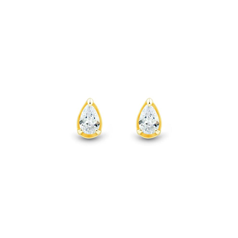 Lab Grown Diamond and Lab-Created Emerald Stud Earring Box Set in Vermeil &amp; 10K Yellow Gold (1/4 ct. tw.) – Image 5 of 7