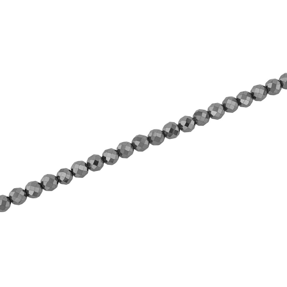 Men's Hematite Bead Bracelet in Stainless Steel, 8.5" – Image 3 of 3