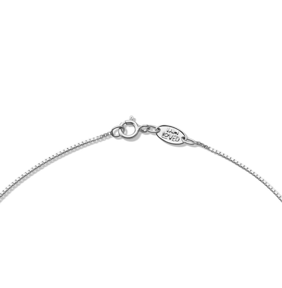 Diamond Accent Initial F Pendant in Sterling Silver and 14K Rose Gold – Image 5 of 5