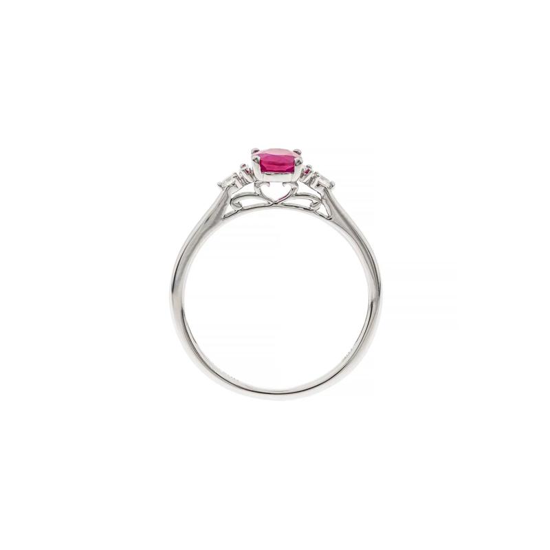 Ruby &amp; Diamond Ring in 10K White Gold – Image 2 of 3