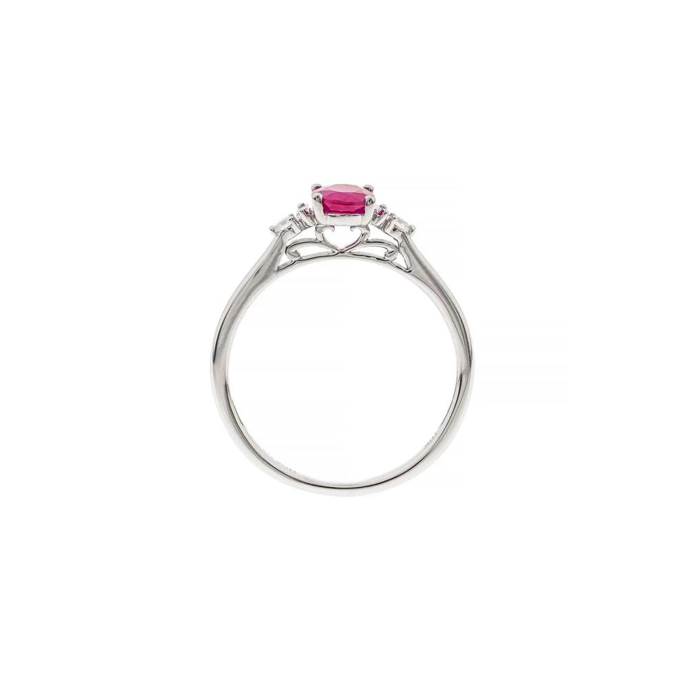 Ruby &amp; Diamond Ring in 10K White Gold – Image 2 of 3