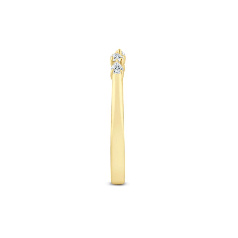 Pear-Shaped Lab Grown Diamond Open Anniversary Band in 14K Yellow Gold (1/7 ct. tw.) – Image 3 of 3