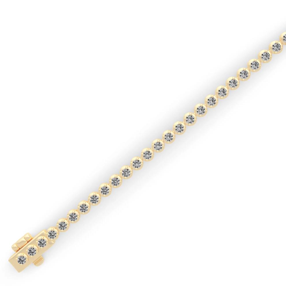 Diamond Tennis Bracelet in 10K Yellow Gold (1 1/10 ct. tw.) – Image 3 of 4