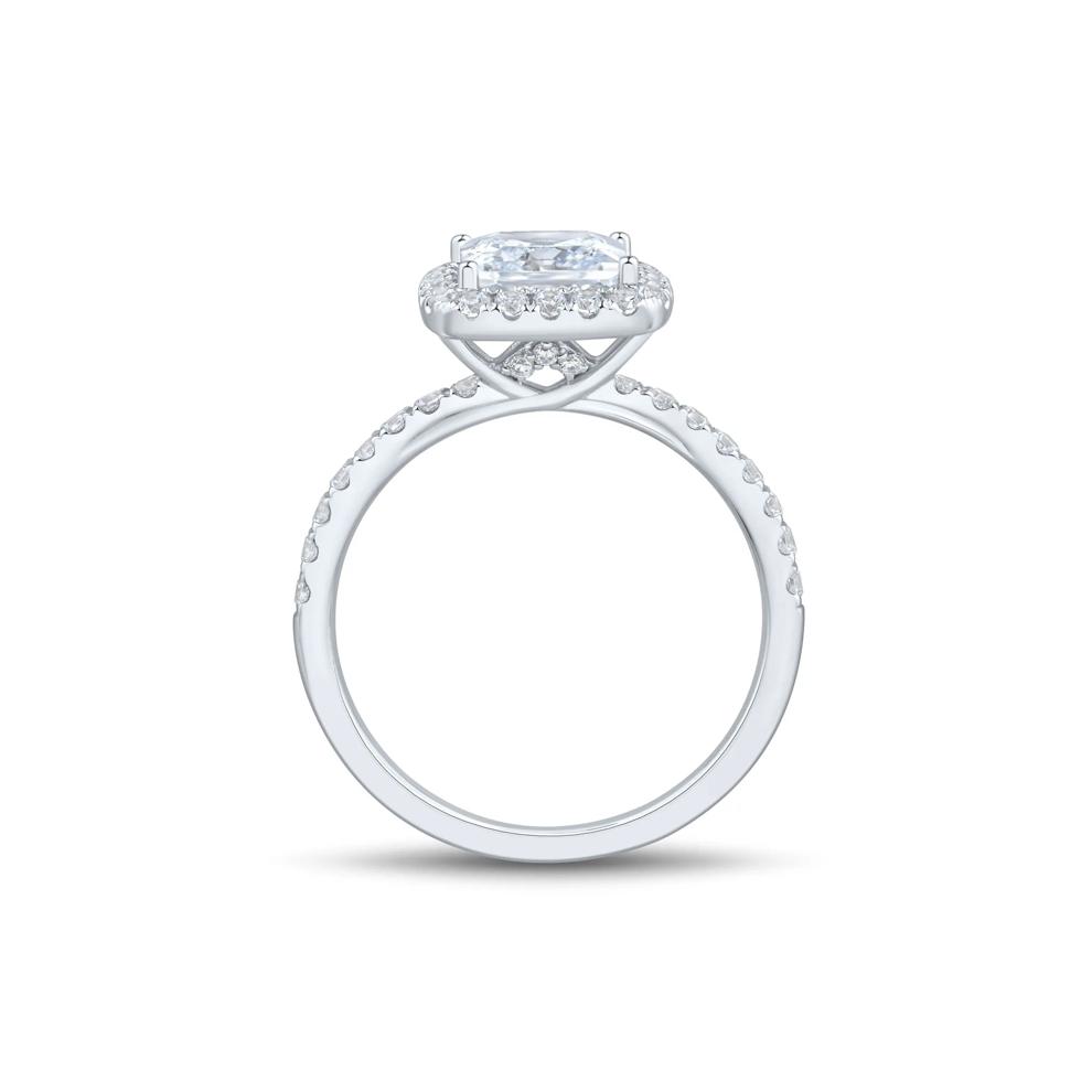 Lab Grown Diamond Princess-Cut Halo Engagement Ring in 14K White Gold (2 ct. tw.) – Image 3 of 3