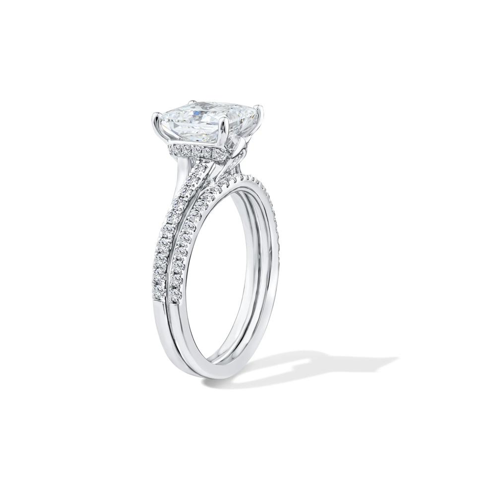 Lab Grown Diamond Princess-Cut Engagement Set in Platinum (3 ct. tw.) – Image 3 of 6