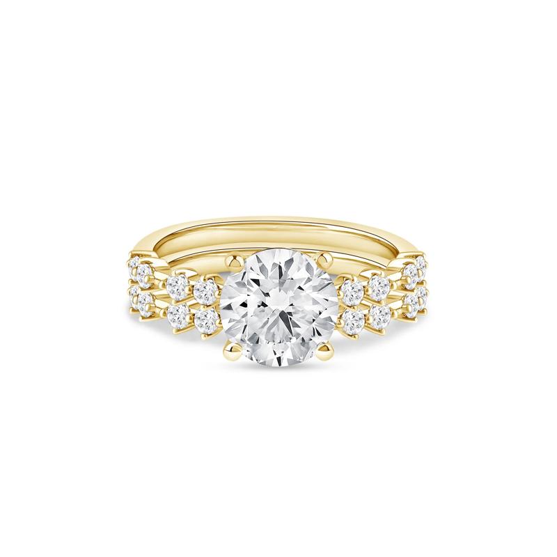 Lab Grown Diamond Semi-Mount Bridal Set in 14K Yellow Gold &#40;1/2 ct. tw.&#41; &#40;Setting Only&#41; – Image 1 of 8