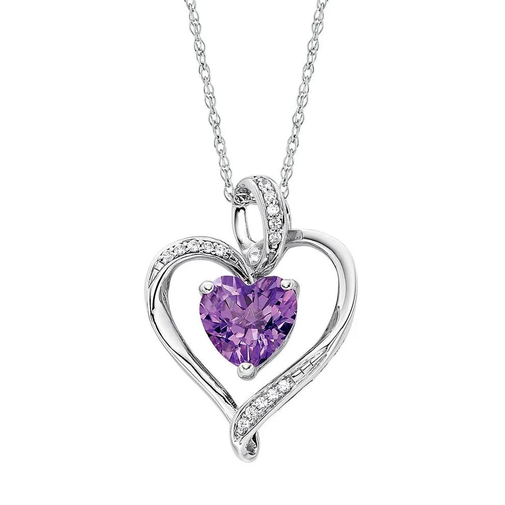 Amethyst Heart Necklace – Image 1 of 1