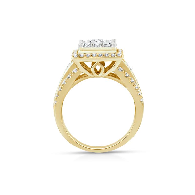 Diamond Composite Engagement Ring in 10K Yellow Gold &#40;2 ct. tw.&#41; – Image 2 of 3