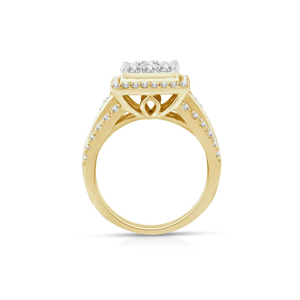 Diamond Composite Engagement Ring in 10K Yellow Gold (2 ct. tw.) – Image 2 of 3