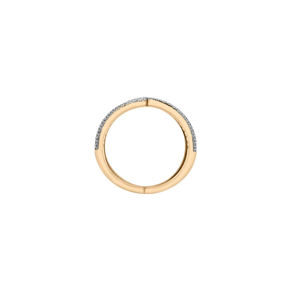 Diamond Crossover Ring in 14K Yellow Gold (1/4 ct. tw.) – Image 4 of 6