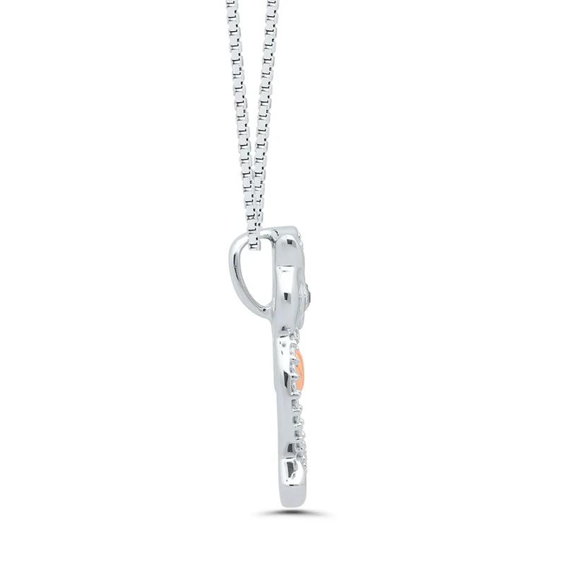 Owl Pendant with Black Diamond Accents in Sterling Silver – Image 2 of 4