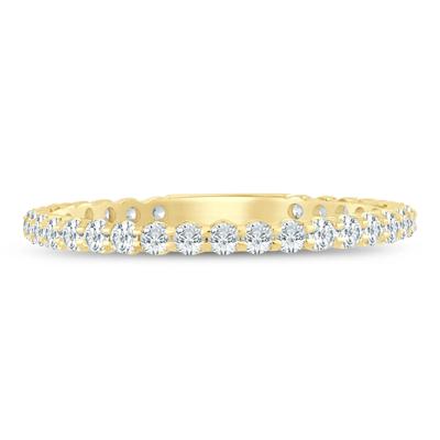 Lab Grown Diamond Round Sizeable Eternity Band in 14K Yellow Gold (1/2 ct. tw.)