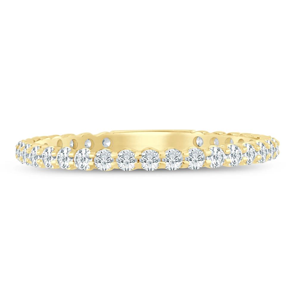 Lab Grown Diamond Round Sizeable Eternity Band in 14K Yellow Gold (1/2 ct. tw.) – Image 1 of 3