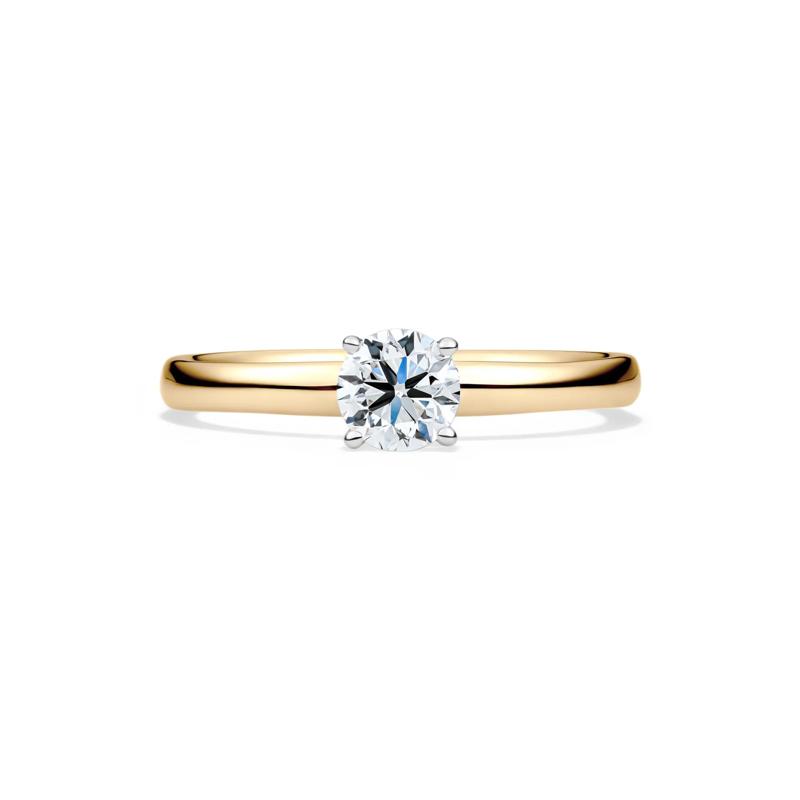 Diamond Round Brilliant Cut Solitaire Engagement Ring in 14K Yellow Gold (1/2 ct.) – Image 1 of 5