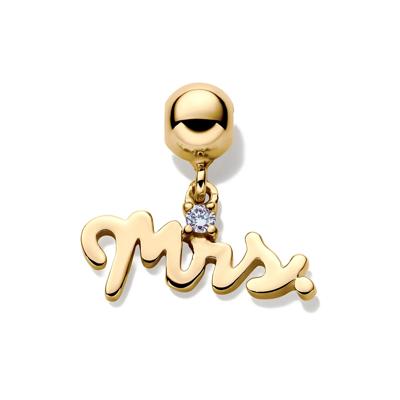 Diamond Accent Mrs Bead Charm