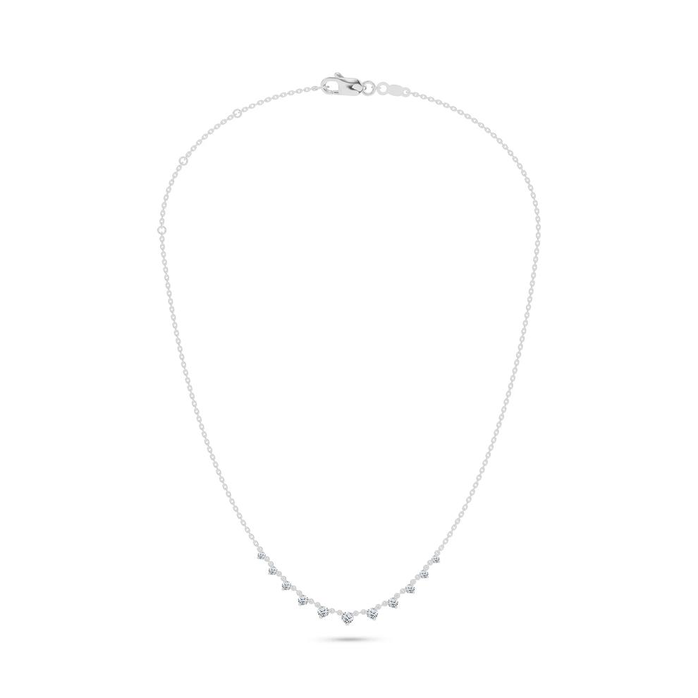 Lab Grown Diamond Frontal Necklace in 10K White Gold (1 ct. tw.) – Image 3 of 4