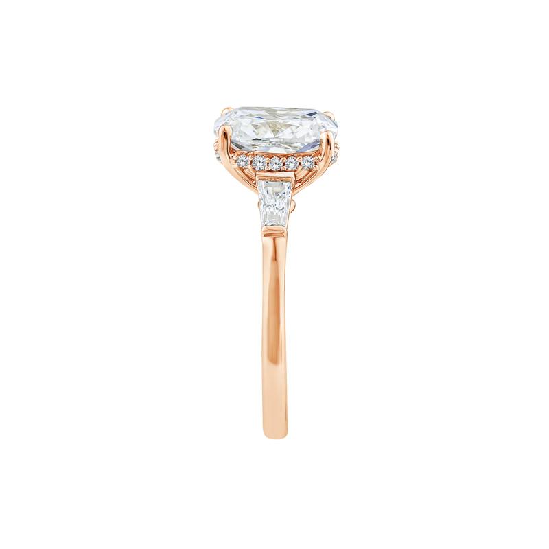 Lab Grown Cushion-Cut Diamond Engagement Ring in 14K Rose Gold &#40;3 3/8 ct. tw.&#41; – Image 3 of 3