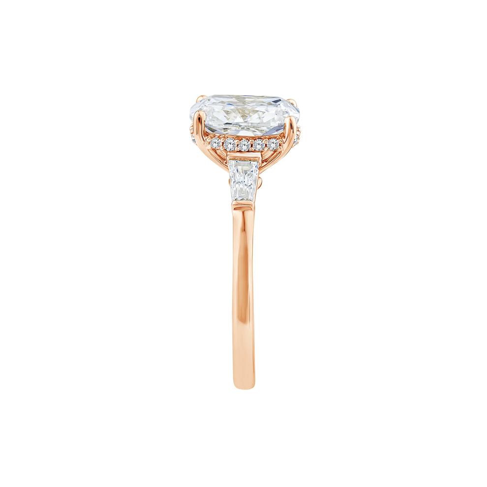 Lab Grown Cushion-Cut Diamond Engagement Ring in 14K Rose Gold (3 3/8 ct. tw.) – Image 3 of 3