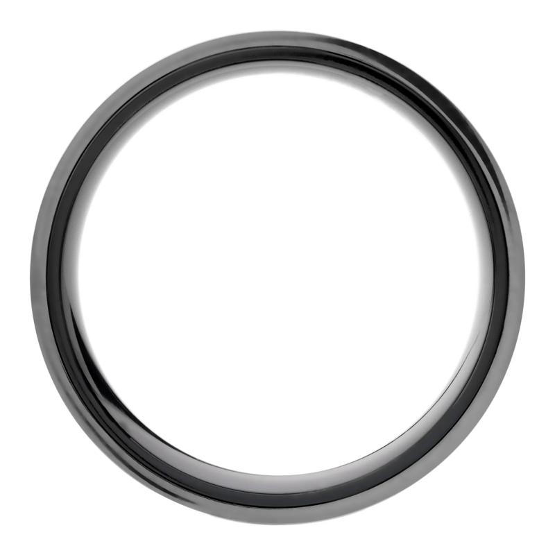 Men&rsquo;s Zirconium Wedding Band with Tantalum, 8MM – Image 2 of 3