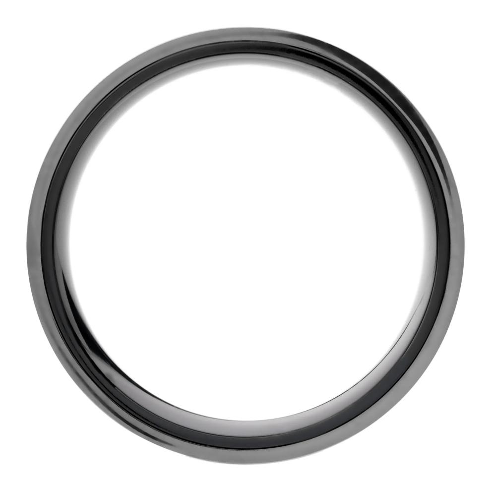 Men&rsquo;s Zirconium Wedding Band with Tantalum, 8MM – Image 2 of 3