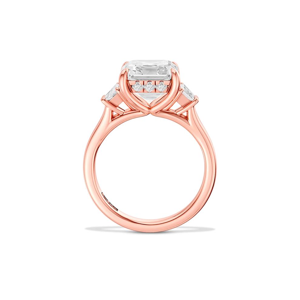 Bunny Lab Grown Diamond Asscher-Cut Engagement Ring in 18K Rose Gold (4 1/2 ct. tw.) – Image 4 of 4