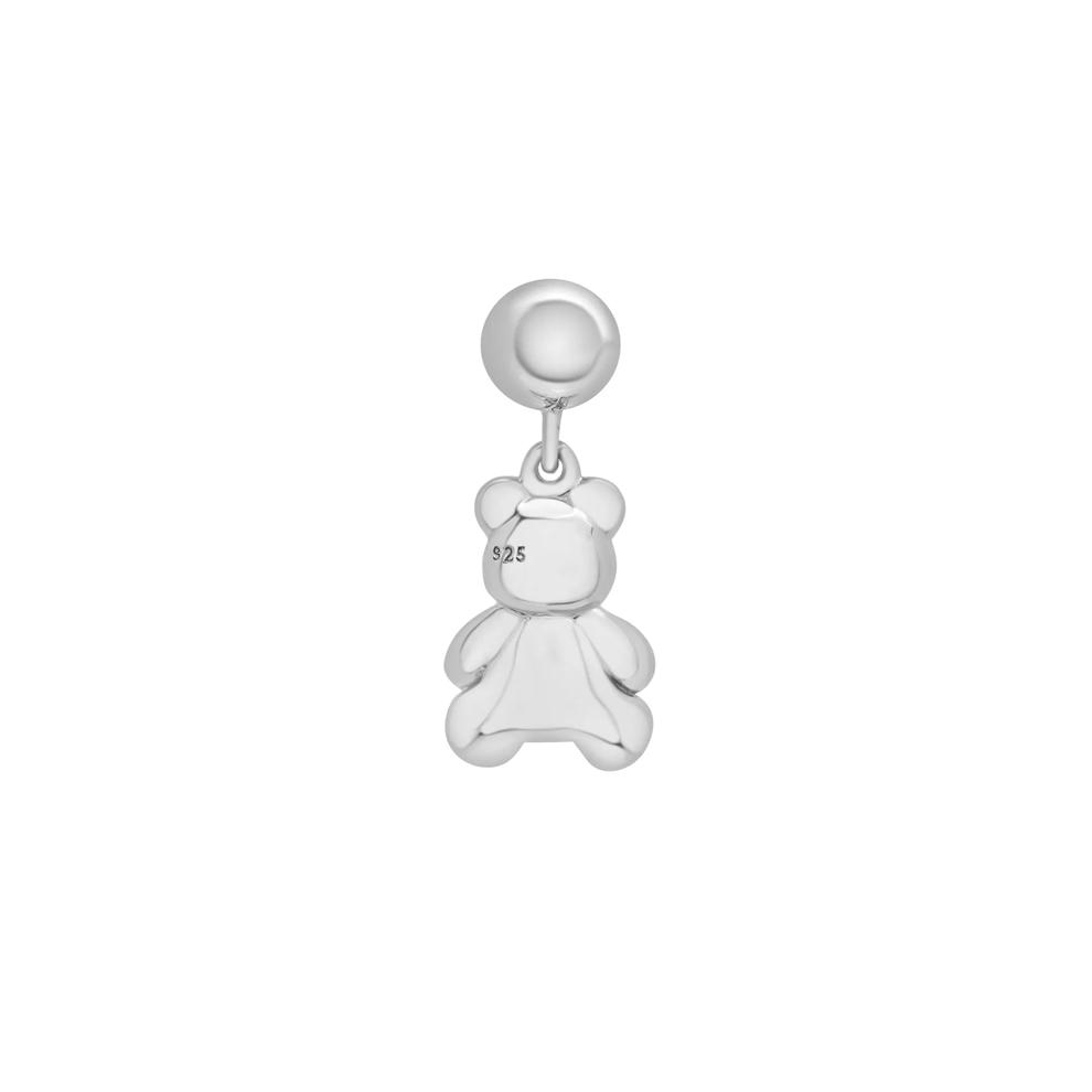 Diamond Accent Teddy Bear Bead Charm in Sterling Silver – Image 3 of 3