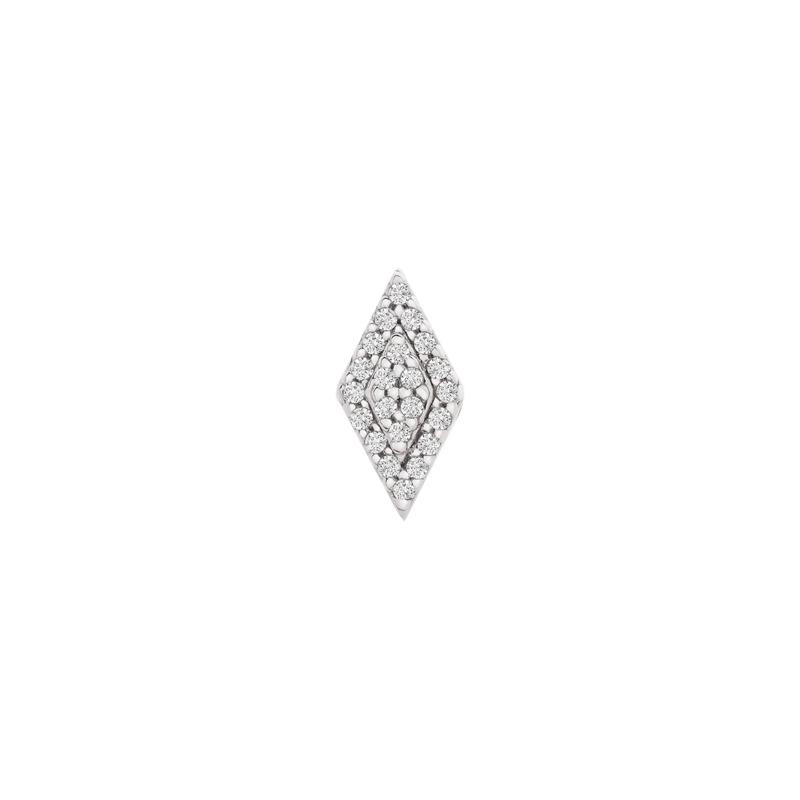 Diamond Single Stud Earring in 10K White Gold – Image 1 of 2