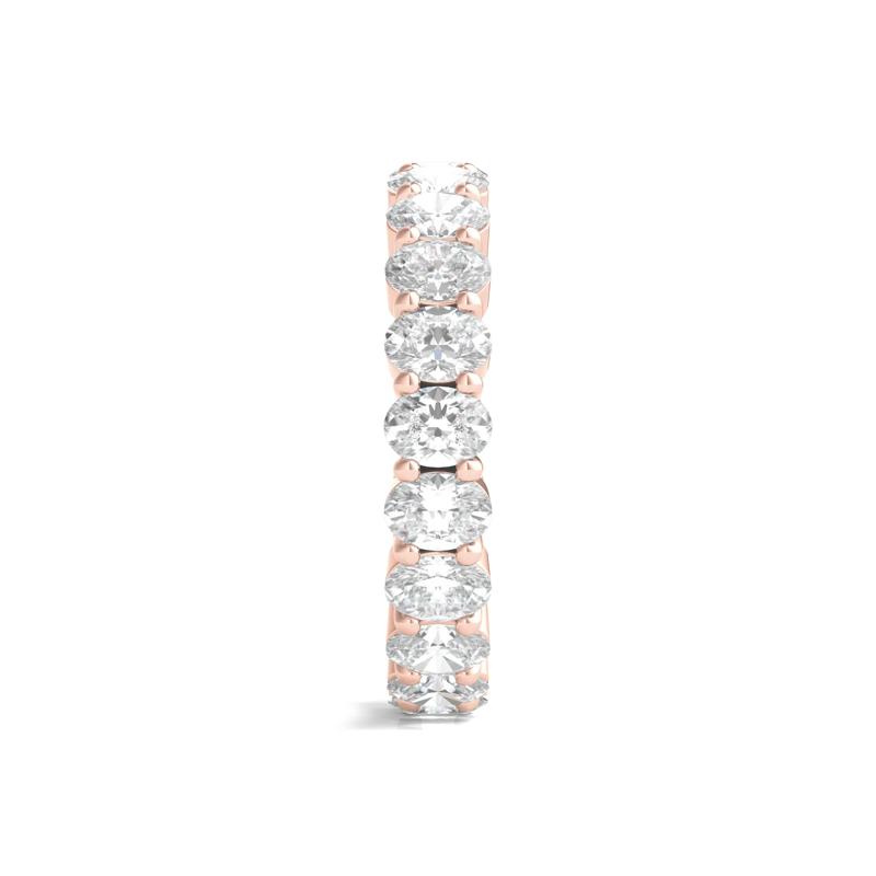 Oval-Shaped Diamond Wedding Band with Eternity Setting in 14K Rose Gold &#40;3 ct. tw.&#41; – Image 3 of 3