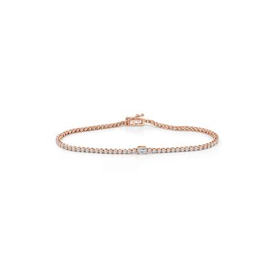 Lab Grown Diamond Line Bracelet in 10K Rose Gold (2 ct. tw.)
