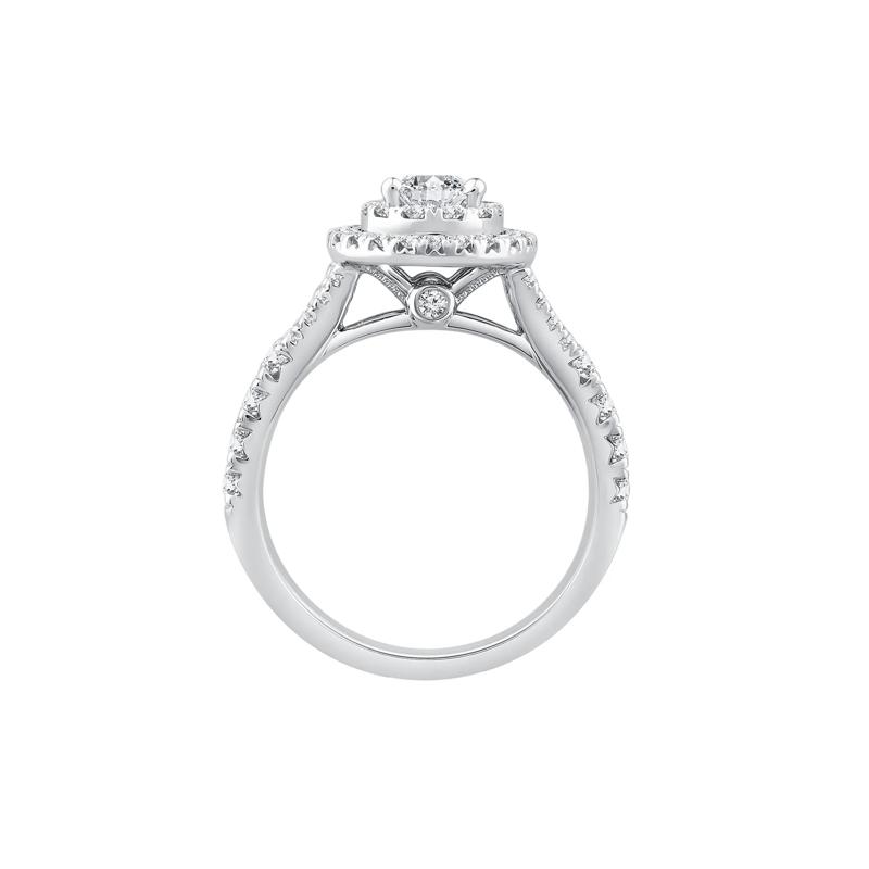 Pear-Shaped Diamond Double Halo Engagement Ring in 14K White Gold &#40;1 1/4 ct. tw.&#41; – Image 2 of 3