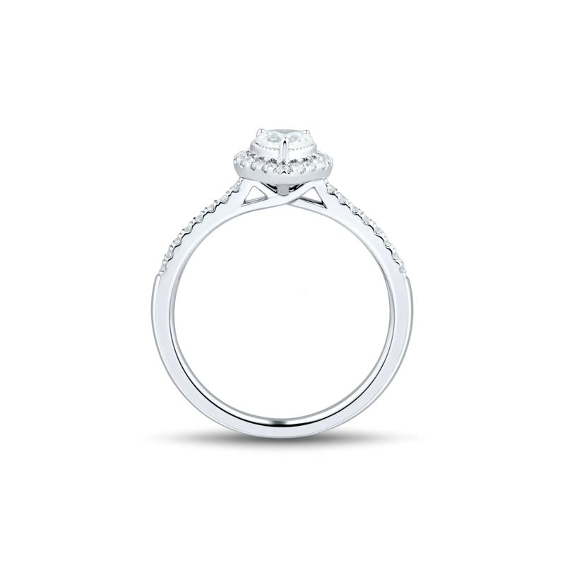 Lab Grown Diamond Heart-Shaped Center Promise Ring in 10K White Gold &#40;1/2 ct. tw.&#41; – Image 2 of 3