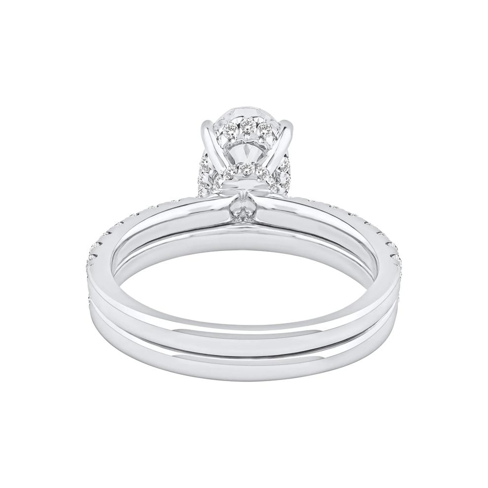 Charlote Lab Grown Diamond Oval Bridal Set in Platinum (2 3/4 ct. tw.) – Image 4 of 5