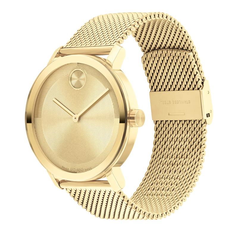 新品 MOVADO BOLD ゴールド メッシュベルト 腕時計 3600833 新品 MOVADO BOLD ゴールド メッシュベルト 腕時計 3600833
