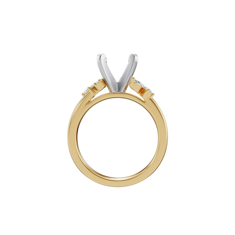 Lab Grown Diamond Semi-Mount Engagement Ring in 14K Yellow and White Gold (1/4 ct. tw.) (Setting Only) – Image 3 of 6