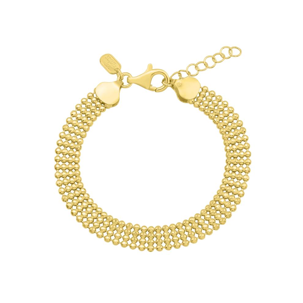 Beaded Multi-Row Bracelet in Vermeil, 8MM, 7.5" – Image 1 of 1