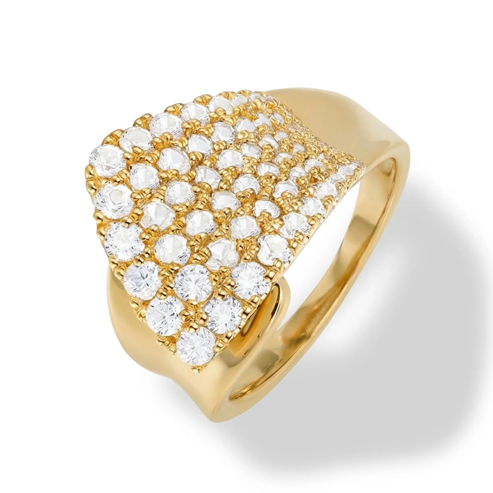 Diamond Half Wrap Band in 10K Yellow Gold (1 ct. tw.) – Image 4 of 4