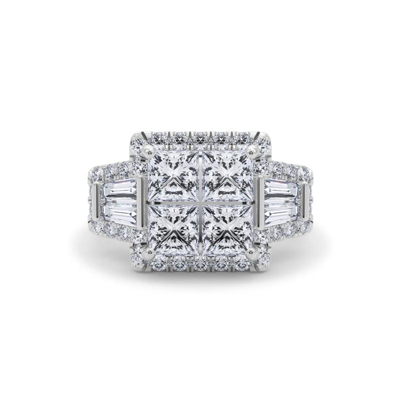 Lab Grown Diamond Composite Engagement Ring in 10K White Gold &#40;4 ct. tw.&#41; – Image 1 of 4