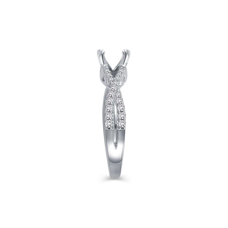 1/3 ct. tw. Diamond Semi-Mount Engagement Ring in 14K White Gold &#40;Setting Only&#41; – Image 6 of 6