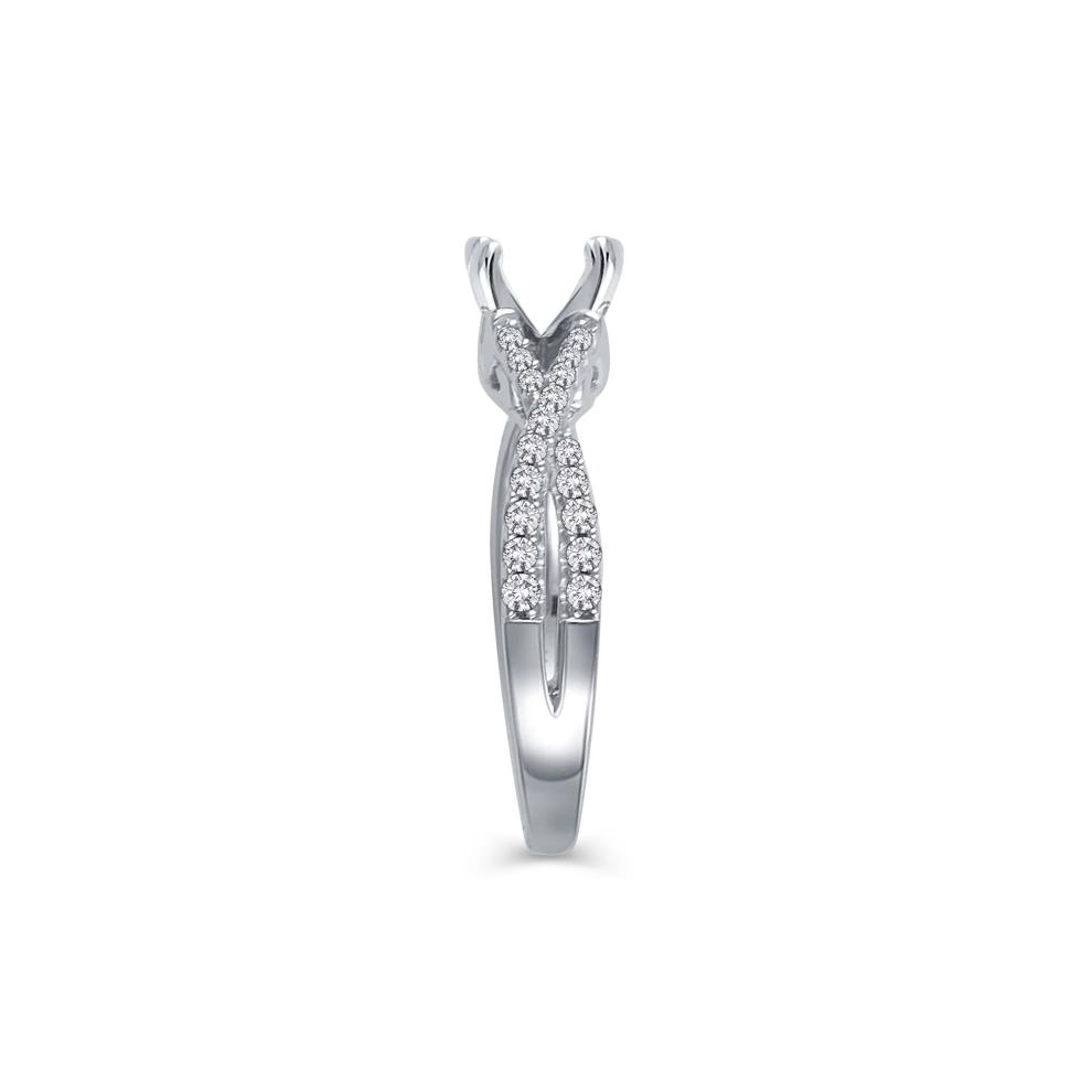 1/3 ct. tw. Diamond Semi-Mount Engagement Ring in 14K White Gold (Setting Only) – Image 6 of 6